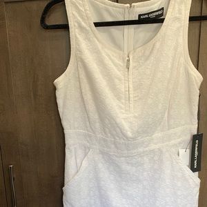 White eyelet Karl Lagerfeld dress
